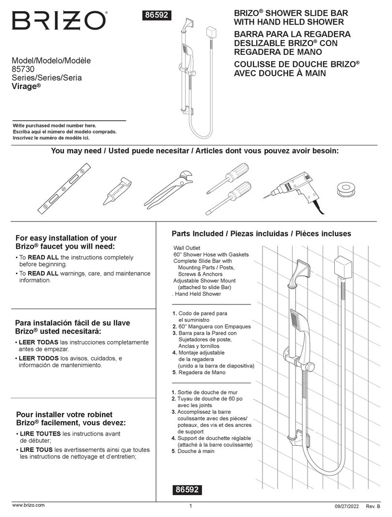 Brizo Virage 85730 Series User manual