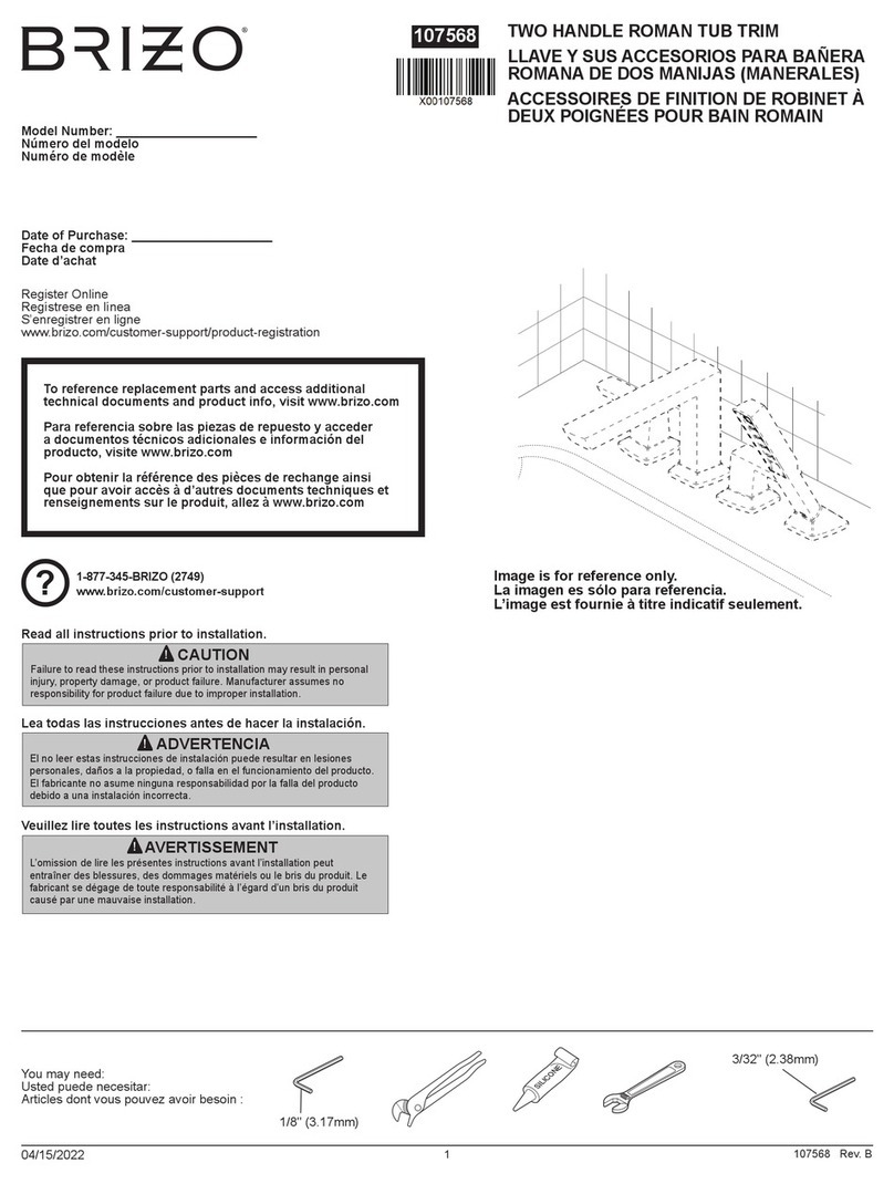 Brizo Vettis T67488-NK User manual