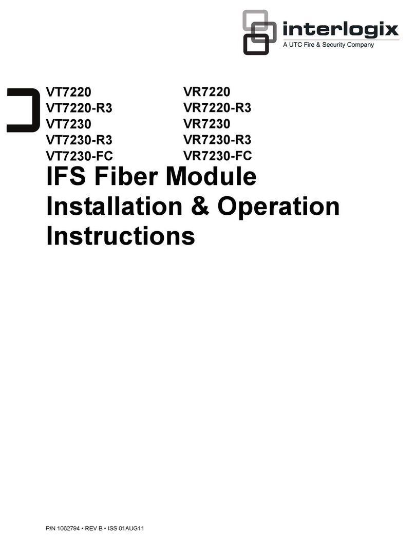 UTC Fire and Security interlogix VT7220 Installation instructions