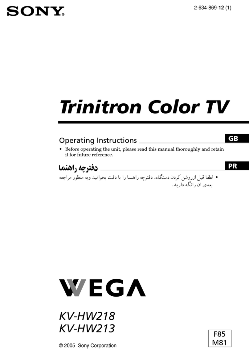 Sony Trinitron Wega KV-HW213 User manual