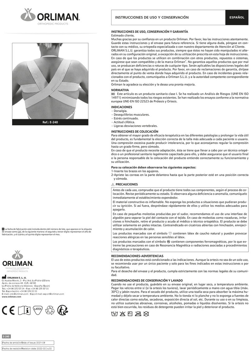 Orliman E-240 Operation instructions