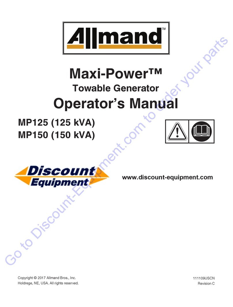 Allmand Maxi-Power MP125 Operator's manual