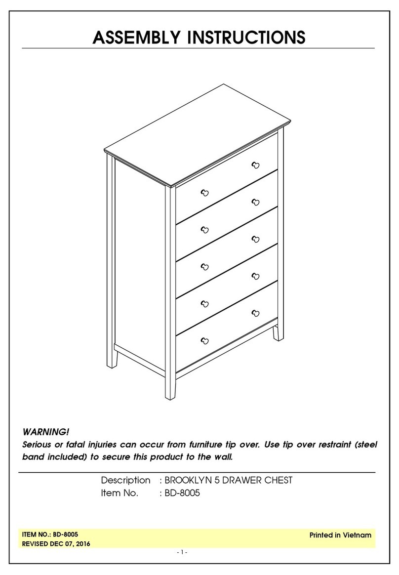 International Concepts BROOKLYN BD-8005 User manual International Concepts BROOKLYN BD-8005 User manual