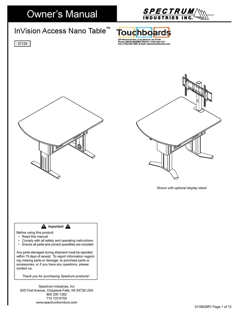 Spectrum Industries InVision Access Nano Table 37129 User manual