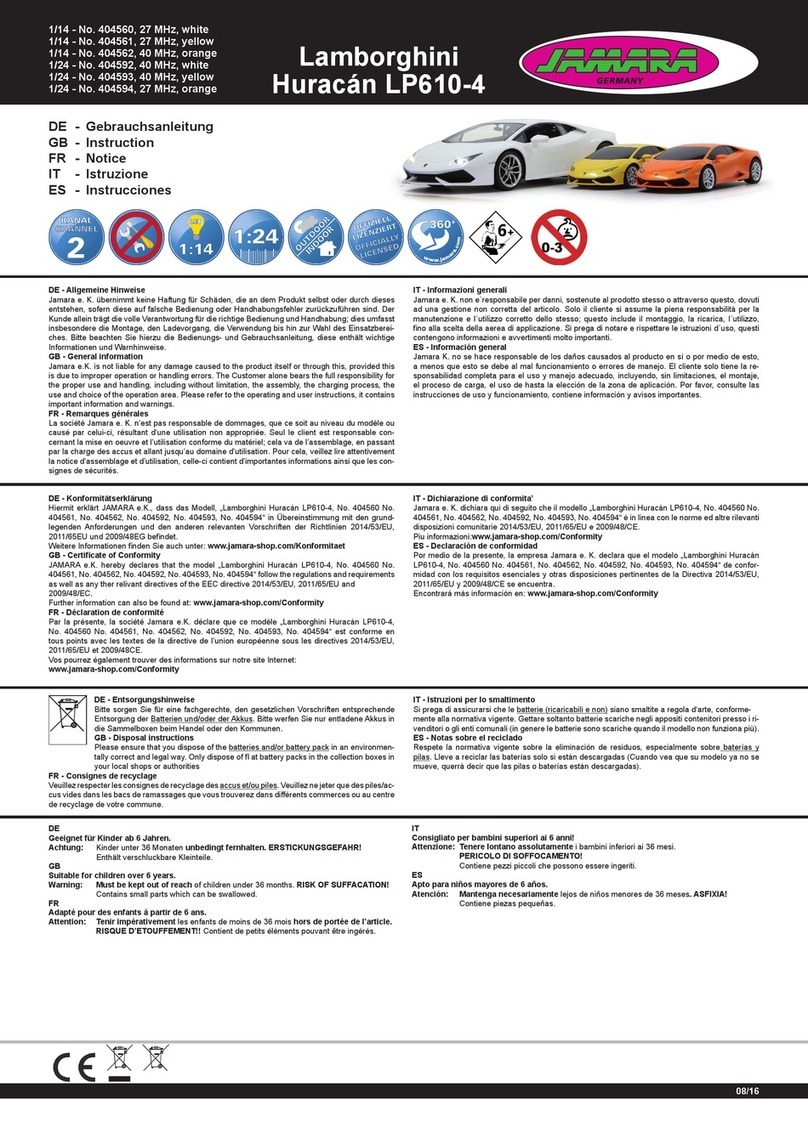 Jamara LAMBORGHINI Huracan 40 4592 User manual