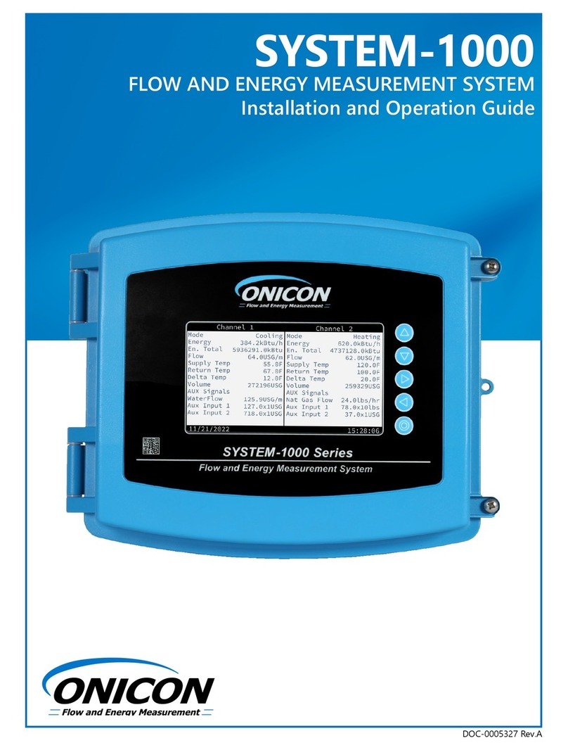 Onicon SYSTEM-1000 Installation and operation guide