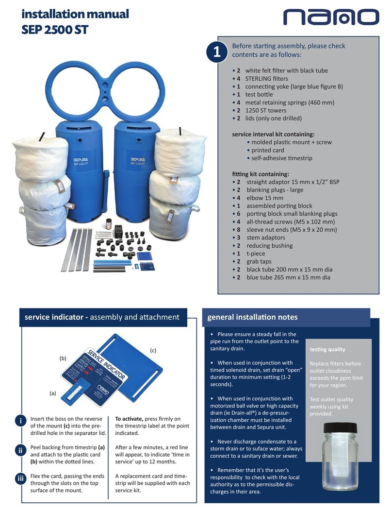 NANO SEP 2500 ST installation manual