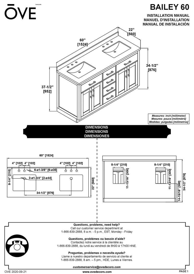 OVE BAILEY 60 User manual