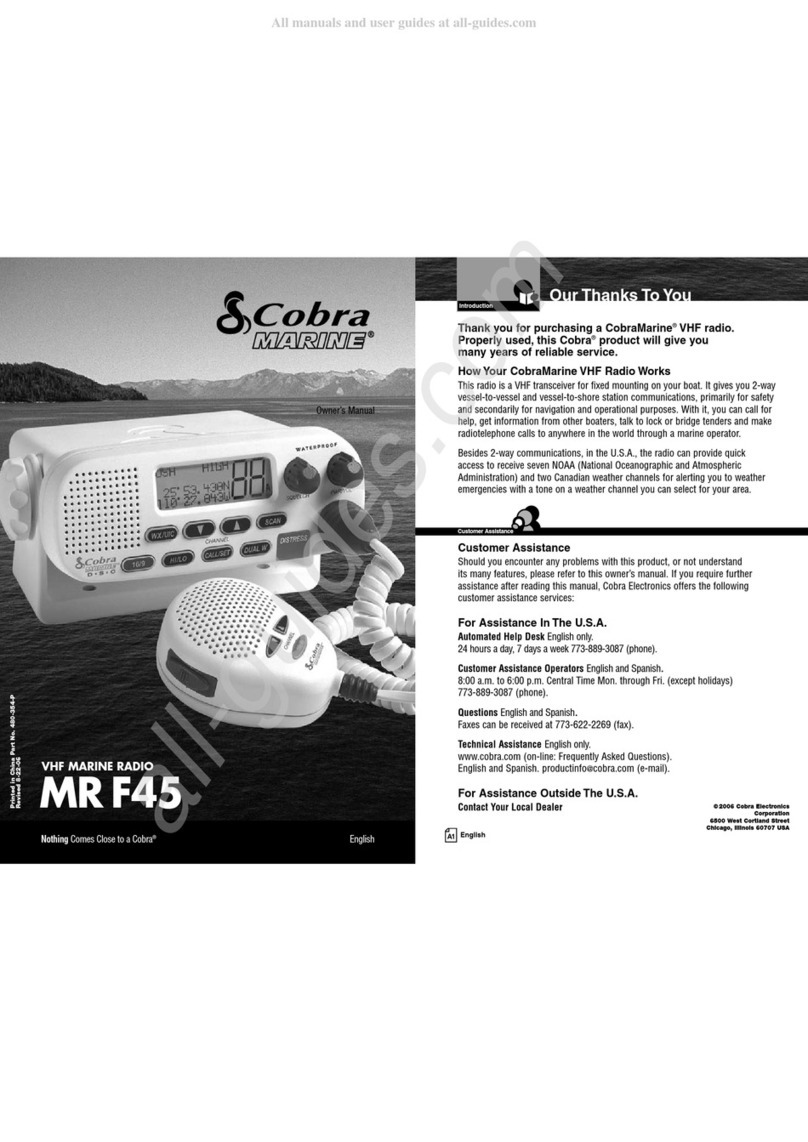 Cobra Marine MR F45 User manual