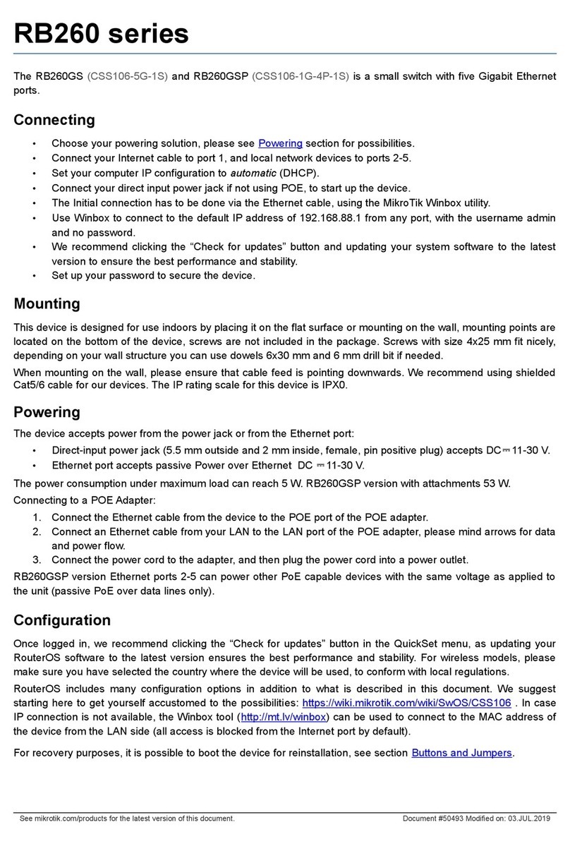 MikroTik RB260GS instructions