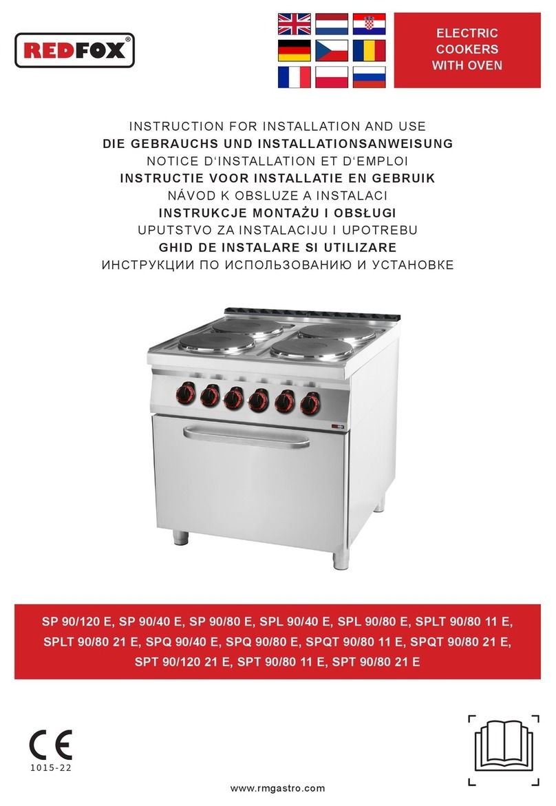 RM Gastro REDFOX SP 90/120 E Instructions for installation and use