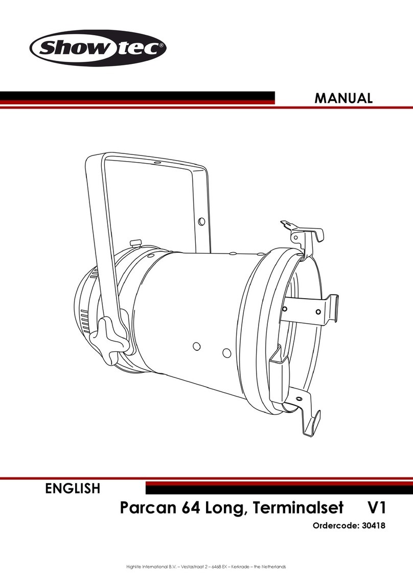 Show Tec Parcan 64 Long Terminalset V1 User manual