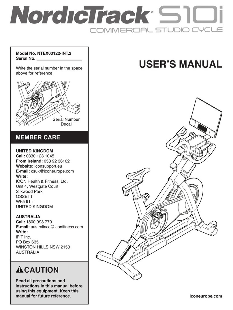 iFIT NORDICTRACK COMMERCIAL STUDIO CYCLE S10i user manual