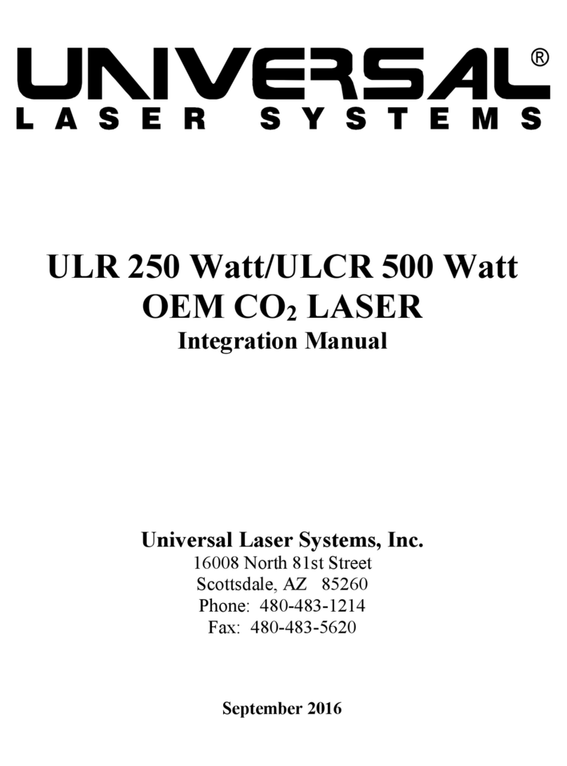 Universal Laser Systems ULR 250 Integration manual