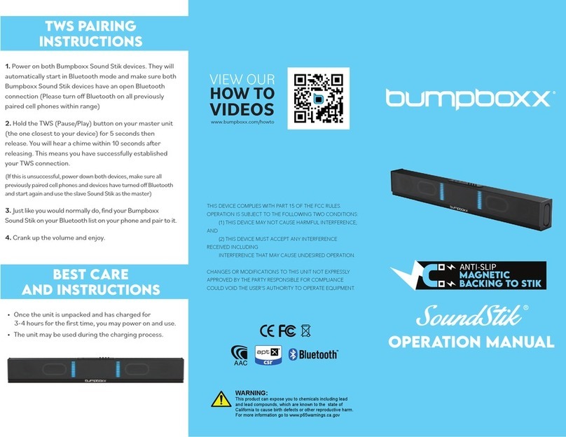bumpboxx Sound Stik MATCO Operation manual