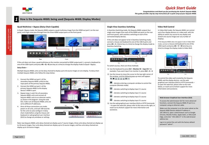 Avitech Sequoia 4K60L User manual