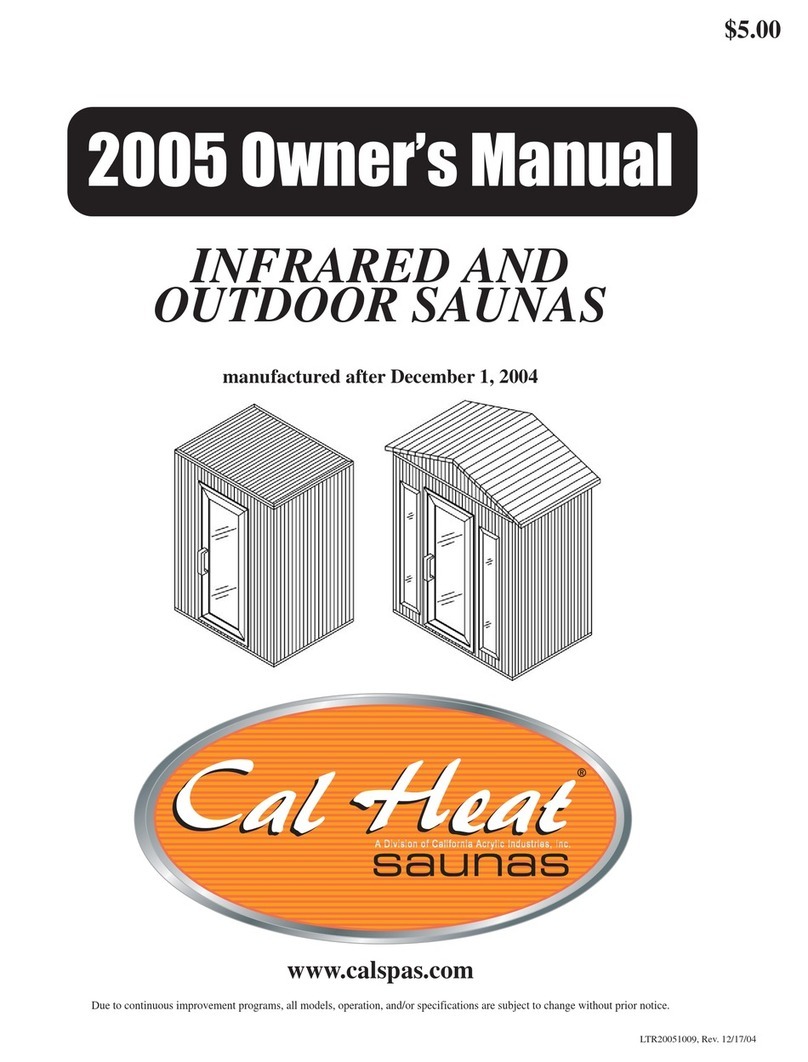 Calspas Cal Heat IR-100 User manual