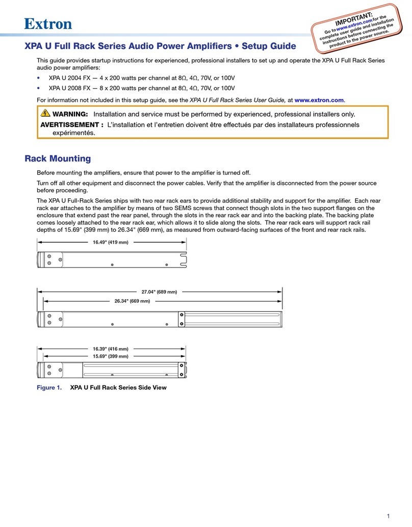 Extron electronics XPA U 2004 FX User manual Extron electronics XPA U 2004 FX User manual