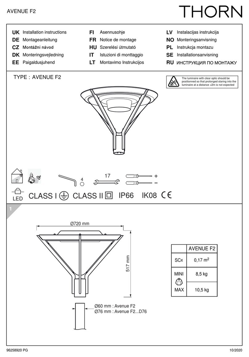 Thorn AVENUE F2 AVF 18L50-730 RS CL BS 3550 CL2... installation instructions