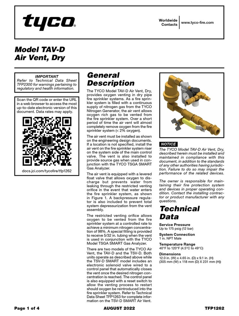 Tyco TAV-D Operation instructions
