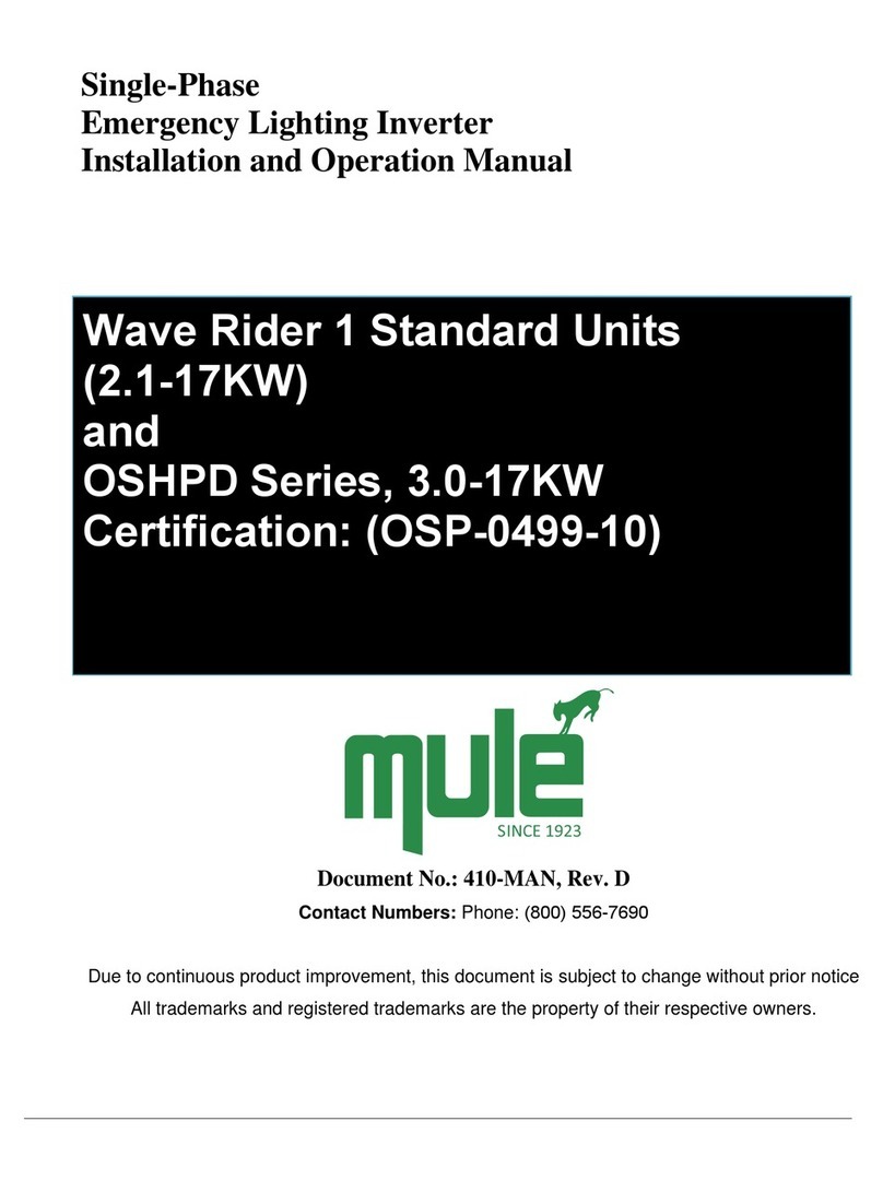 Mule Lighting OSHPD Series User manual