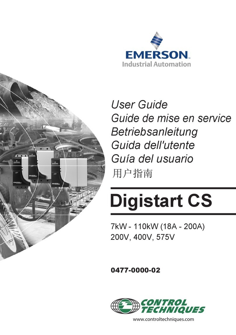 Emerson Digistart CS User manual Emerson Digistart CS User manual
