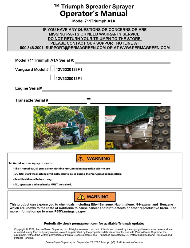 PermaGreen Supreme 711Triumph A1A Operator's manual
