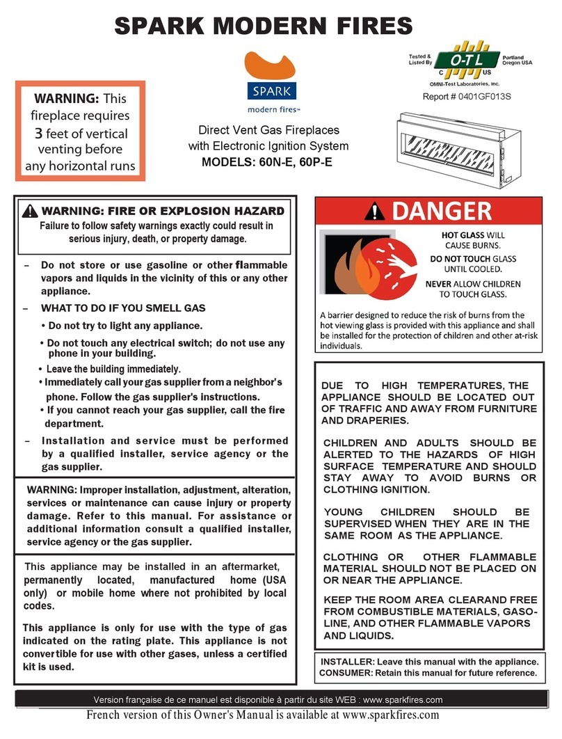 Spark modern fires 60N-E User manual Spark modern fires 60N-E User manual