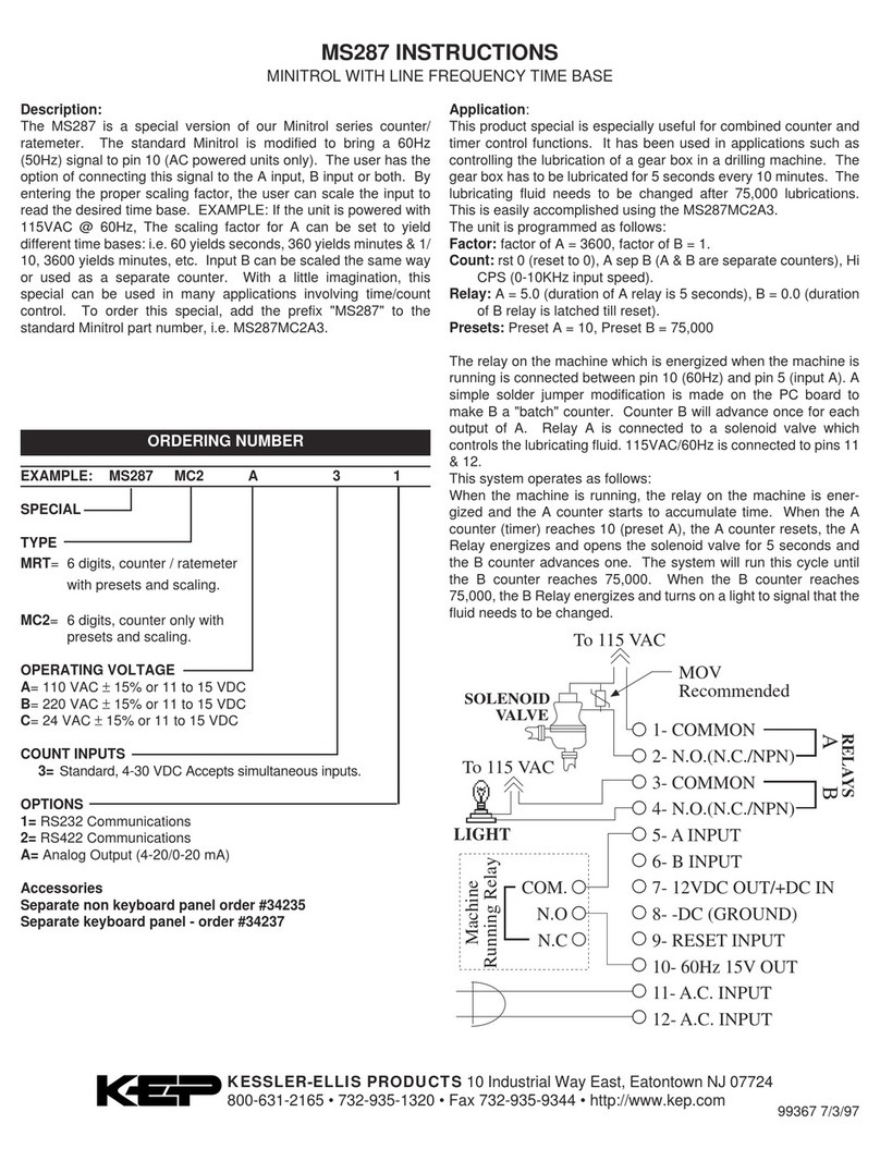 Kessler-Ellis Products MINItrol Series Installation & operating instructions
