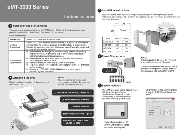 weintek eMT Series User manual