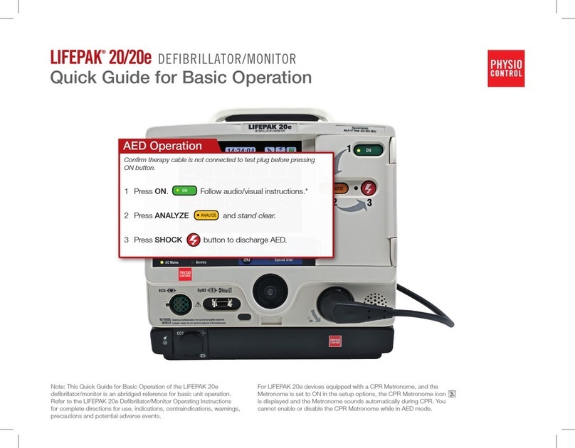 Physio Control LIFEPAK 20 User manual Physio Control LIFEPAK 20 User manual