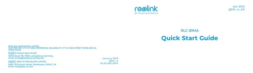 Reolink RLC-81MA User manual