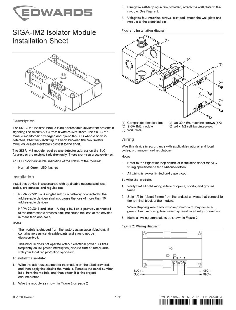 Edwards SIGA-IM2 Installation sheet