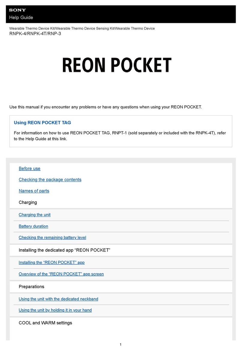 Sony RNPK-4 Reference guide