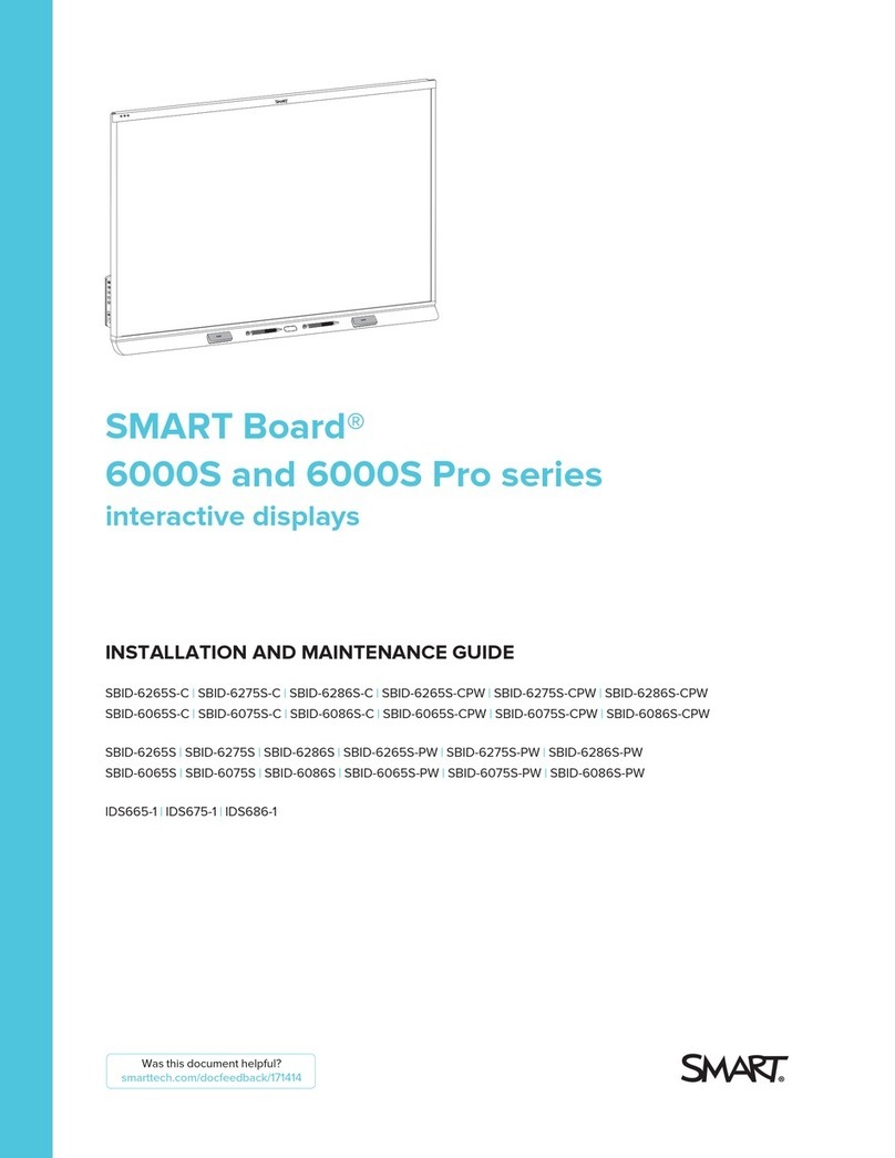 SMART Board SBID-6265S-C Installation and maintenance guide SMART Board SBID-6265S-C Installation and maintenance guide