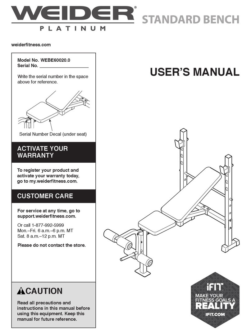 iFIT WEIDER PLATINUM WEBE60020.0 User manual