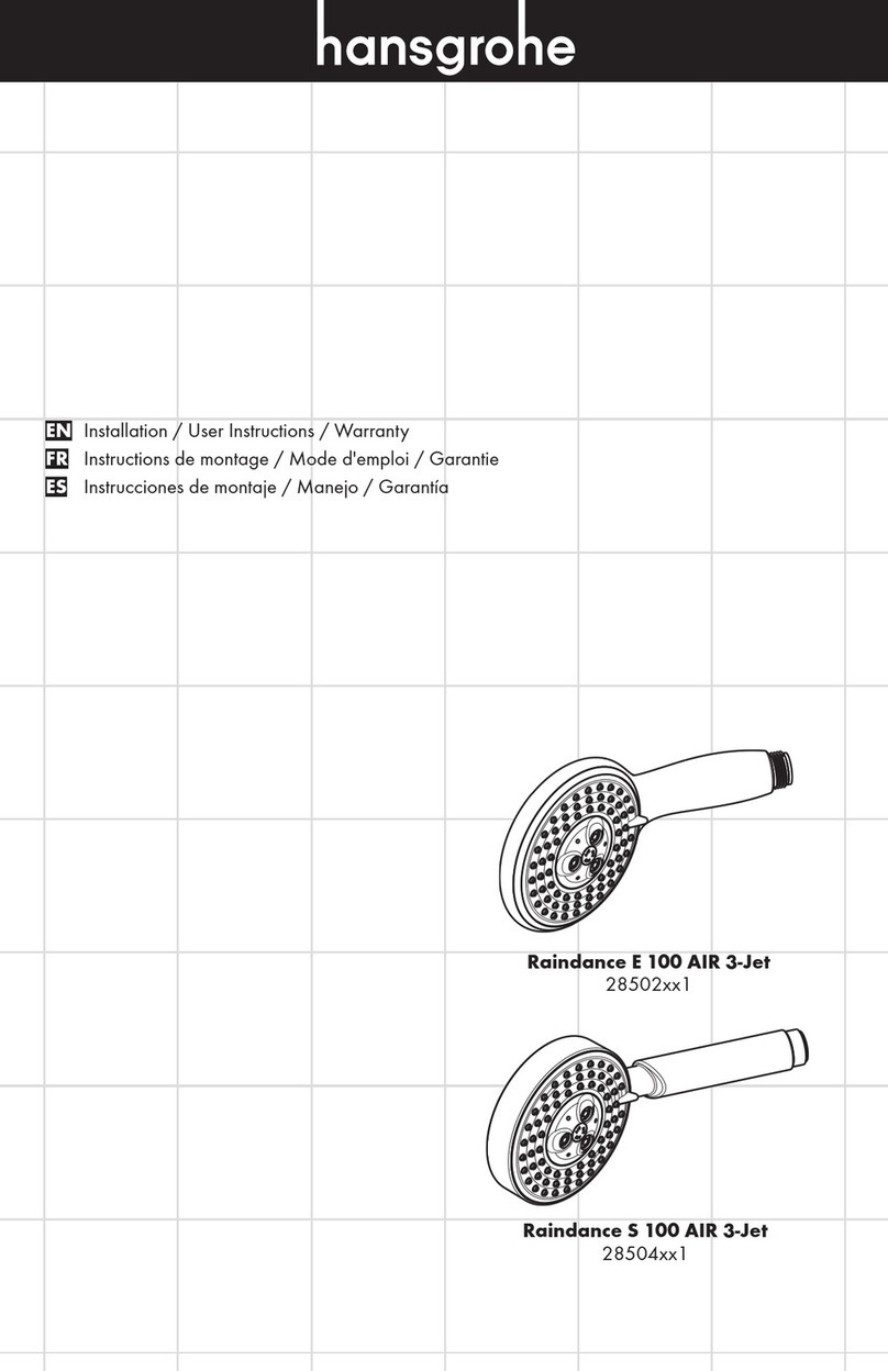 Hans Grohe Raindance E 100 AIR 3-Jet 28502 1 Series Instruction Manual