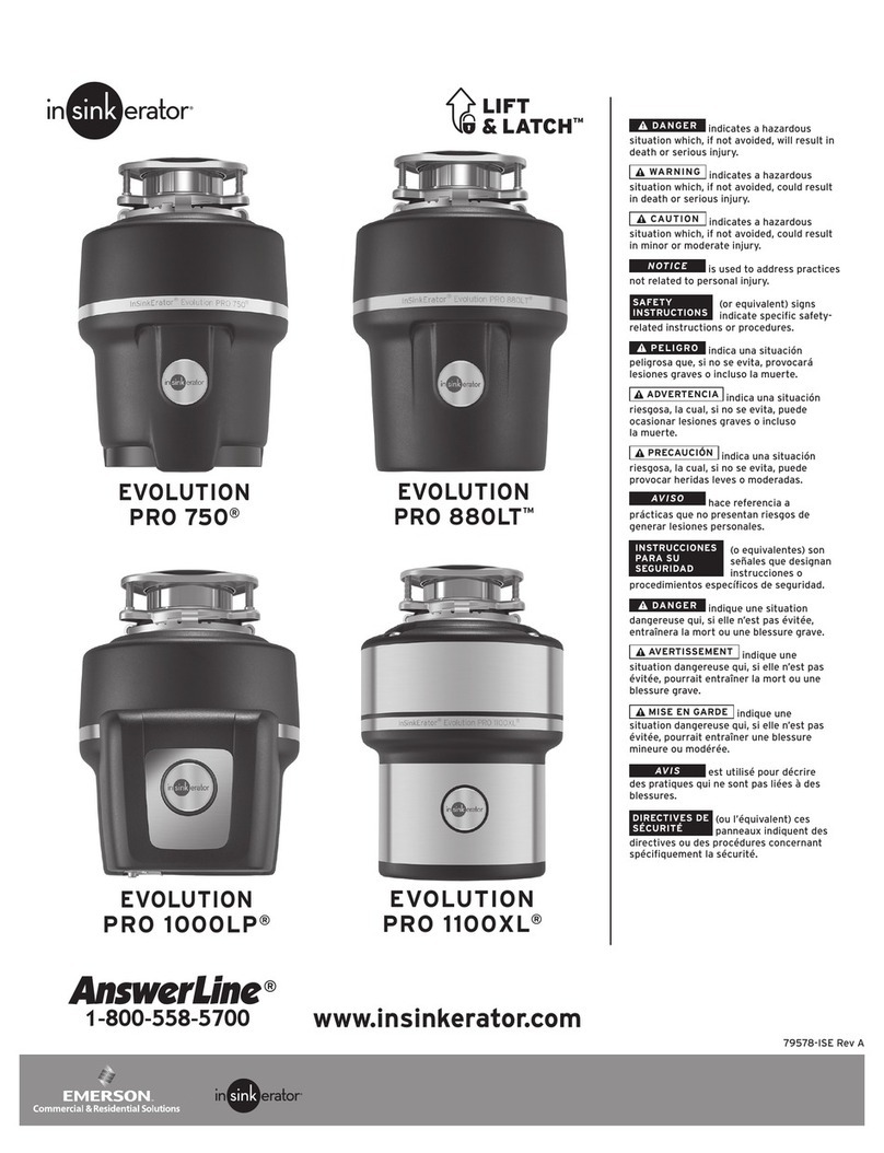 Emerson InSinkErator EVOLUTION PRO 880LT manual