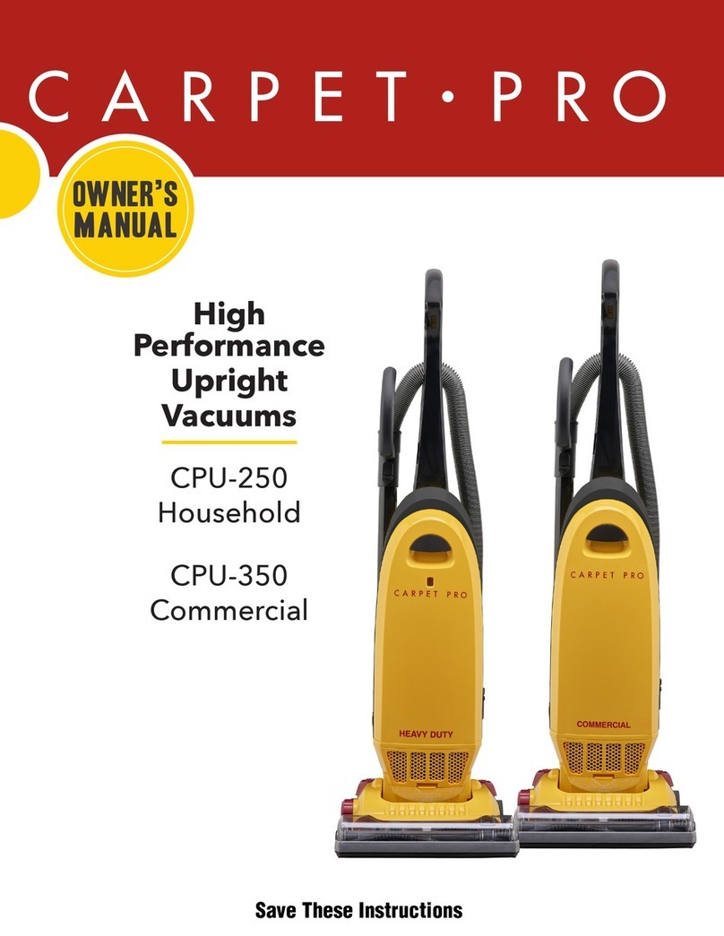 Carpet Pro CPU-250 owner's manual