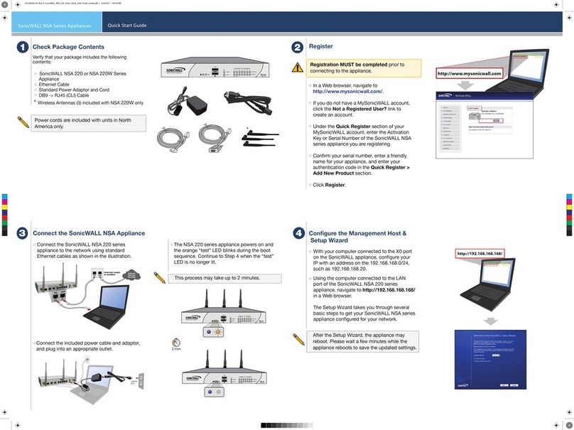 SonicWALL Network Security NSA 220 Series User manual