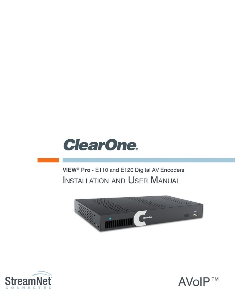 Clear One StreamNet AVoIP VIEW Pro Installation and user manual