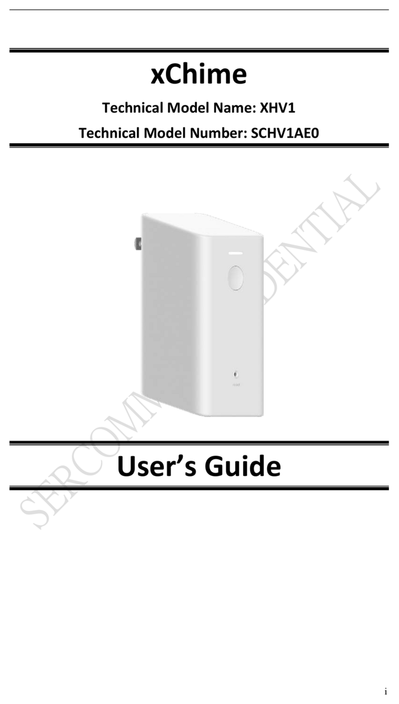 TRAC xChime XHV1 User manual