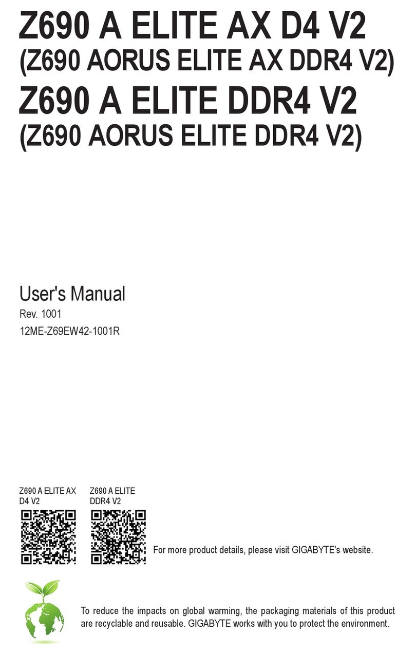 Gigabyte Z690 A ELITE AX D4 V2 User manual