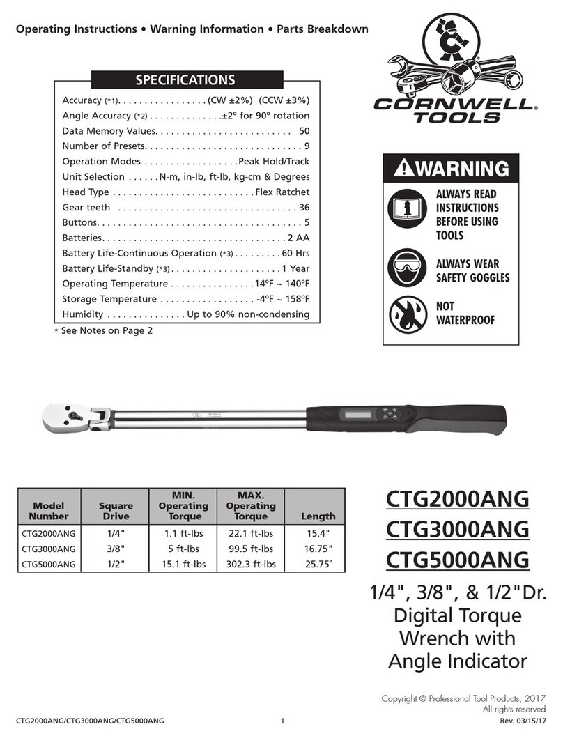 Cornwell Tools CTG2000ANG Product manual