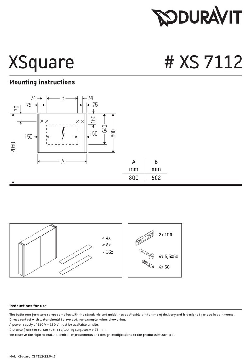 DURAVIT XSquare XS 7112 User manual DURAVIT XSquare XS 7112 User manual