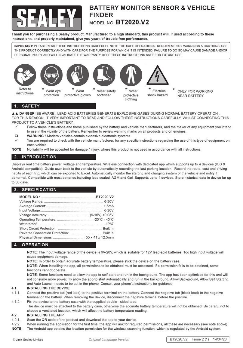 Sealey BT2020.V2 User manual Sealey BT2020.V2 User manual