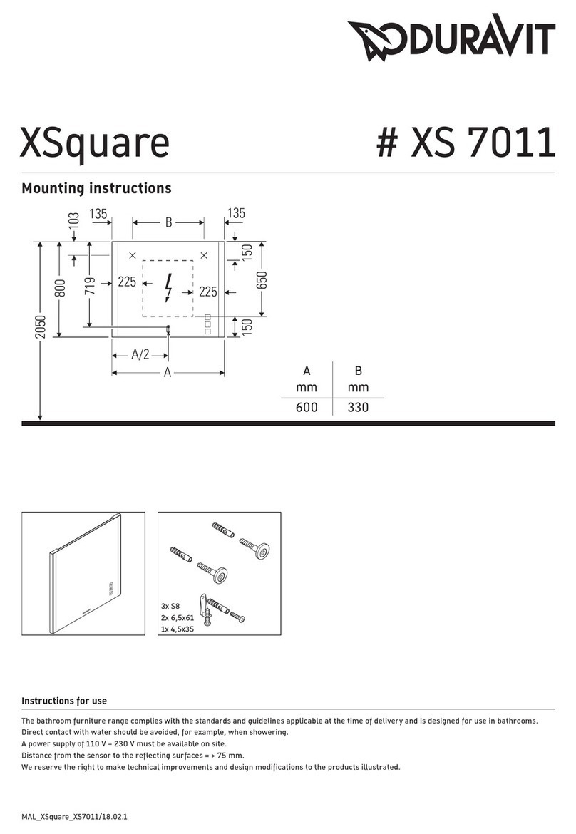 DURAVIT XSquare XS 7011 Mounting instructions