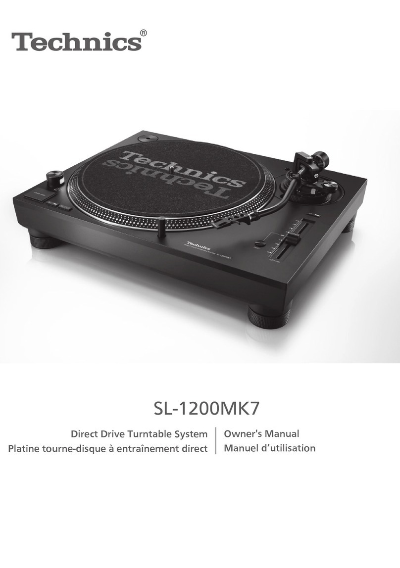 Technics SL-1200MK7 User manual Technics SL-1200MK7 User manual