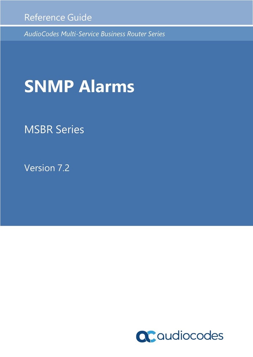 AudioCodes MSBR Series reference guide
