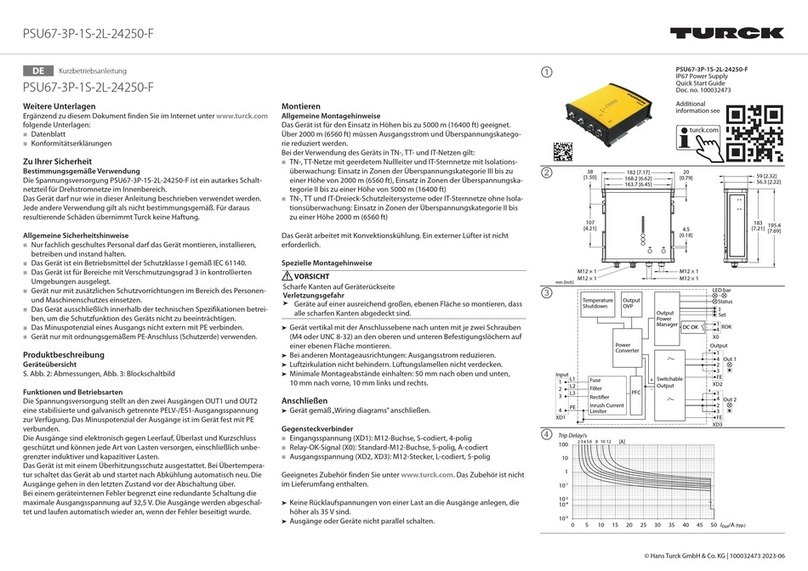turck PSU67-3P-1S-2L-24250-F quick start guide